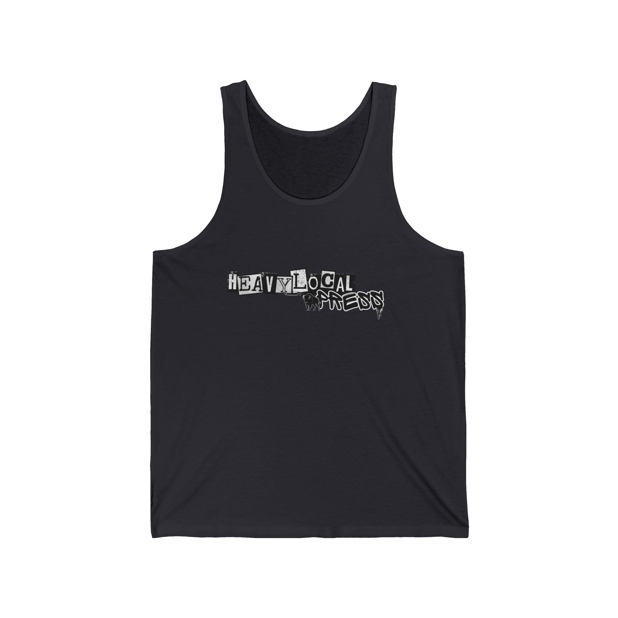 Tank Top — 'Heavy Local' Grunge Logo Muscle Tank