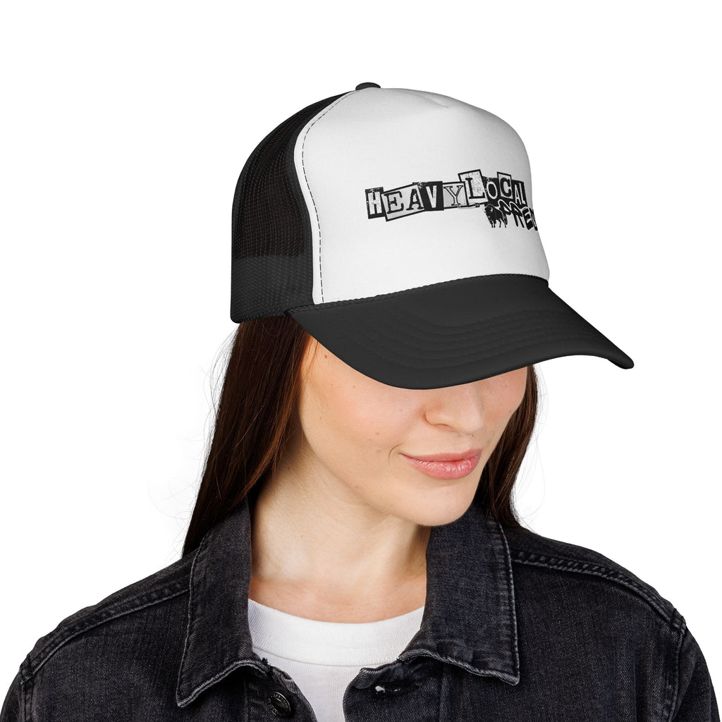 Trucker Cap — “Heavy Local” Distressed Logo Mesh Hat
