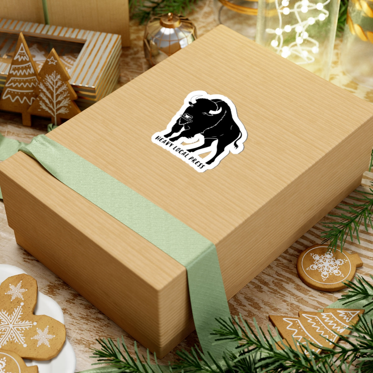 Buffalo Logo Kiss-Cut Sticker — "Heavy Local Press" Laptop Decal