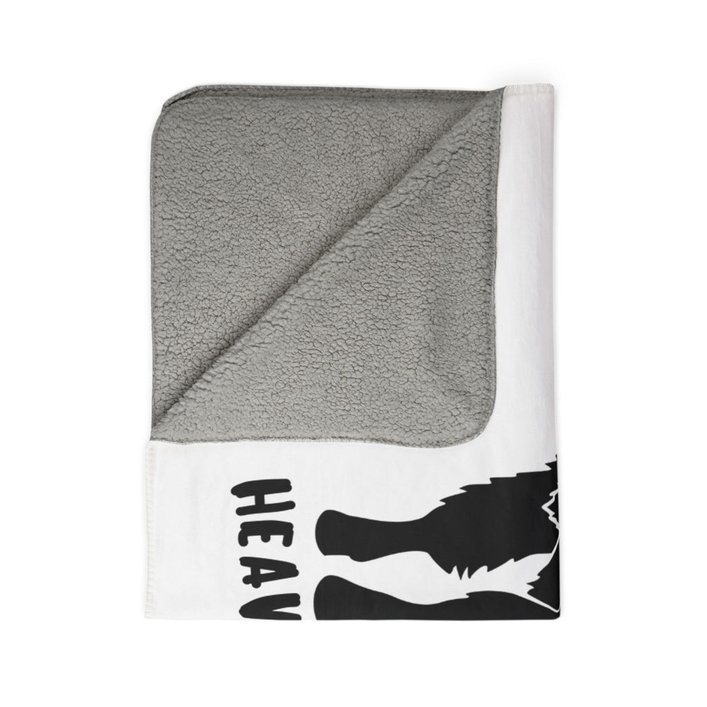 Heavy Local Press Buffalo Sherpa Blanket — Cozy Printed Fleece Throw
