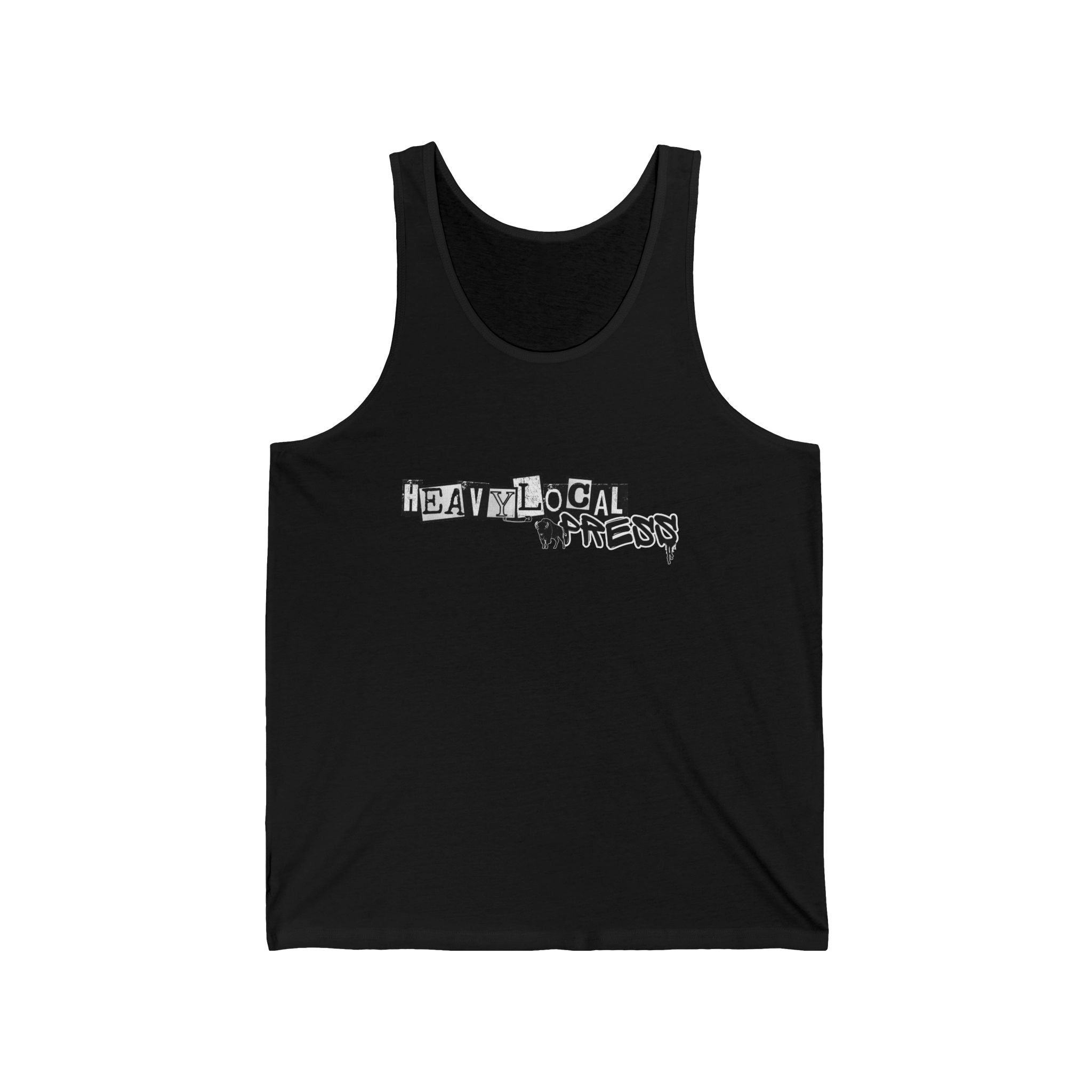 Tank Top — 'Heavy Local' Grunge Logo Muscle Tank
