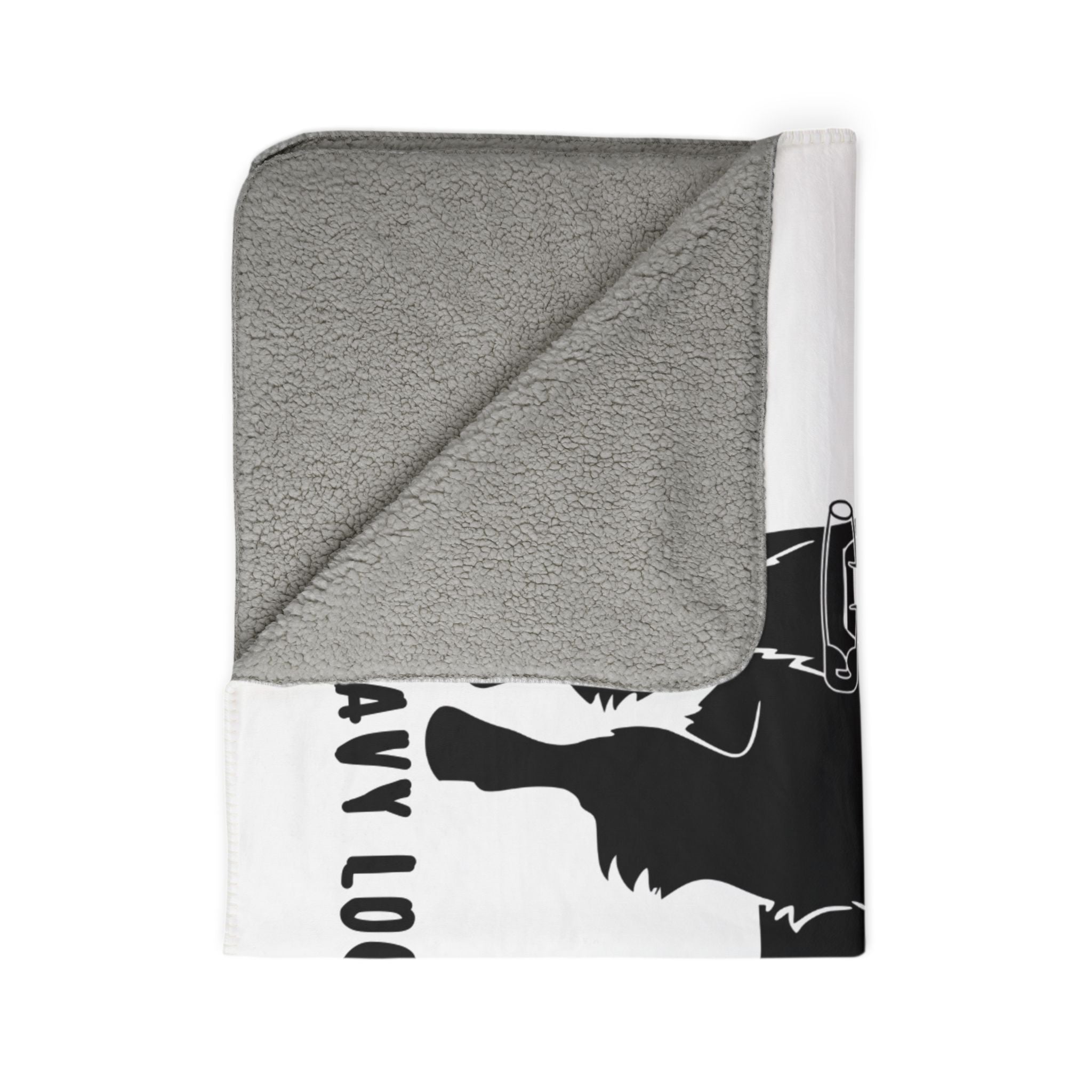 Heavy Local Press Buffalo Sherpa Blanket — Cozy Printed Fleece Throw