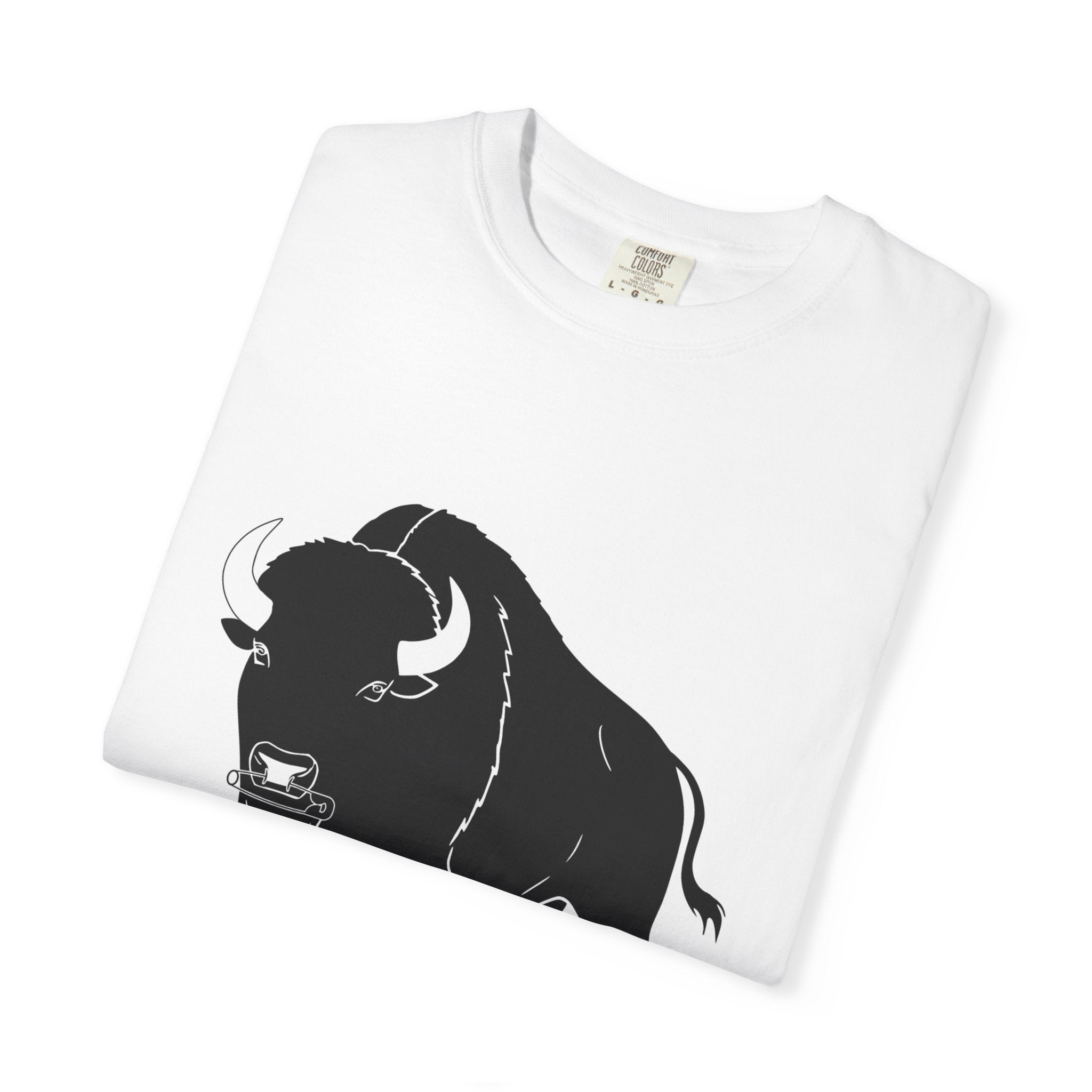Buffalo Graphic T-Shirt — "Heavy Local Press" Vintage Farmhouse Tee