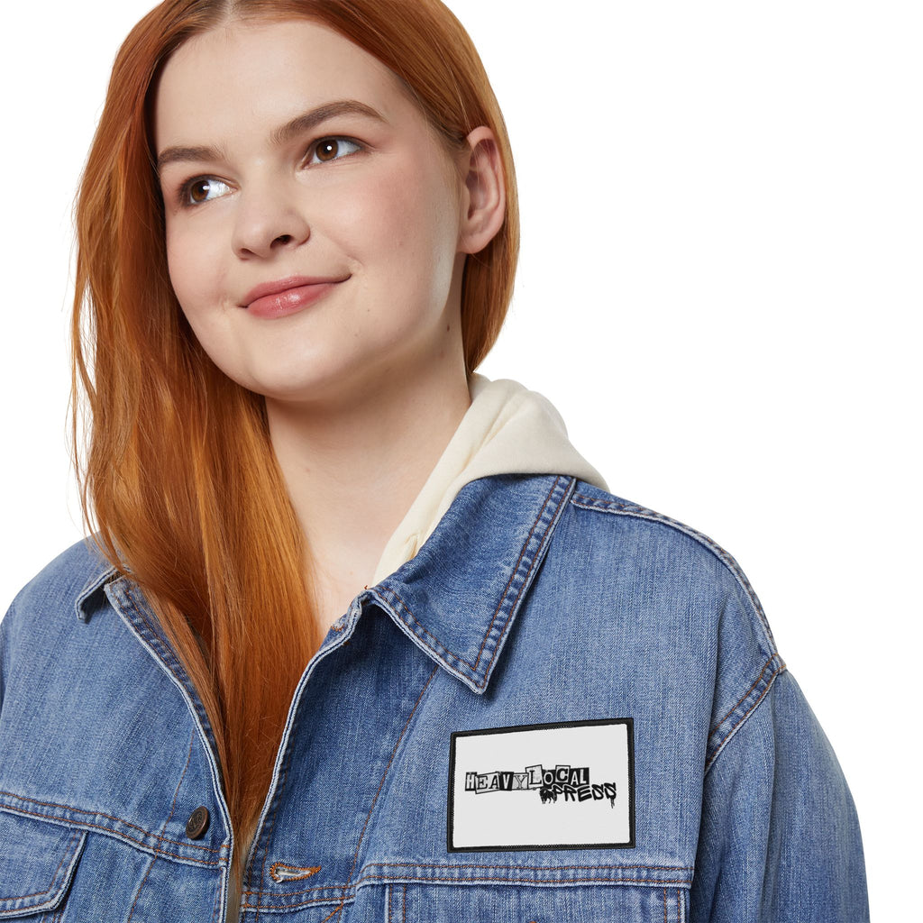 Heavy Local Whimsy Iron-On Patch — Distressed Text Band Jacket Patch
