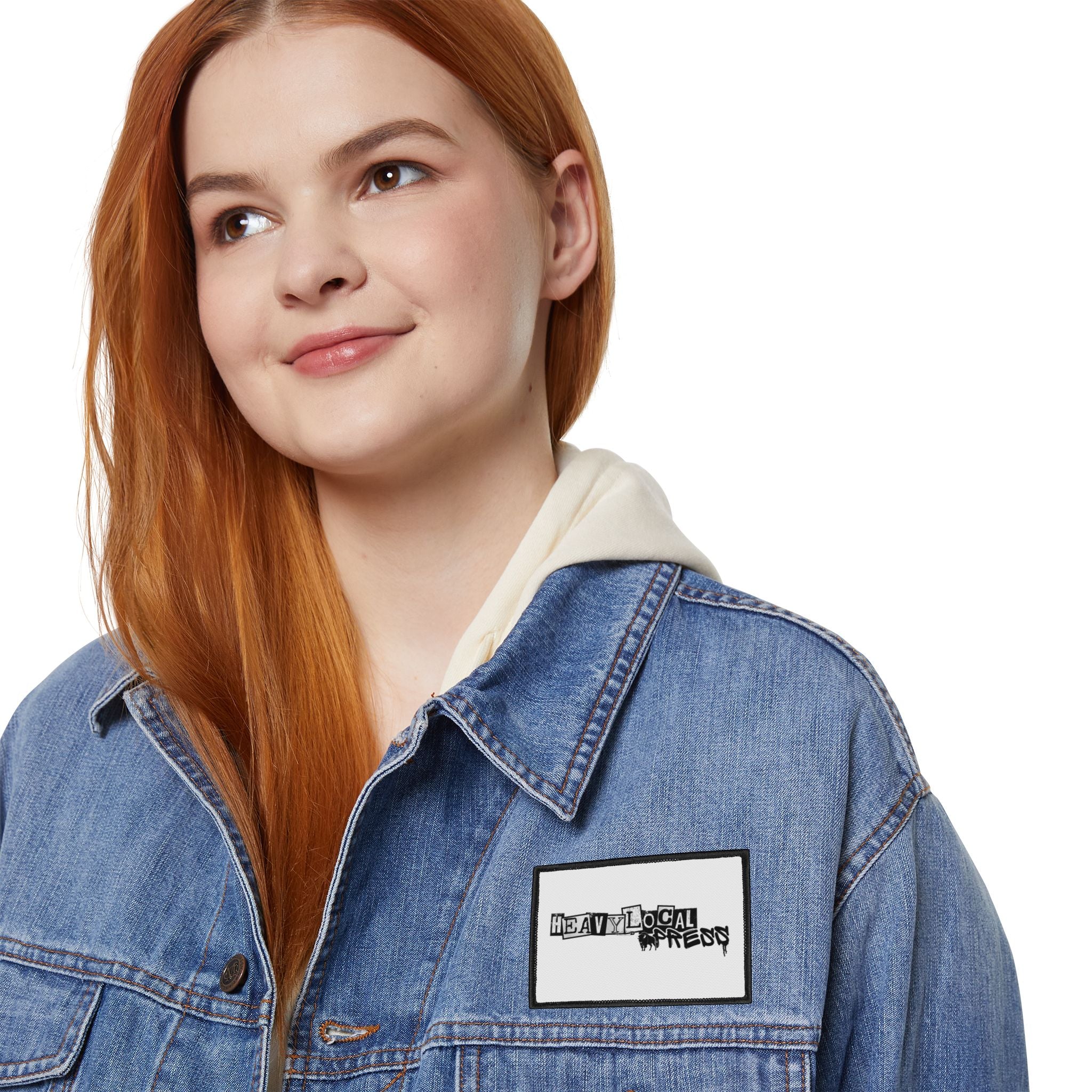Heavy Local Whimsy Iron-On Patch — Distressed Text Band Jacket Patch