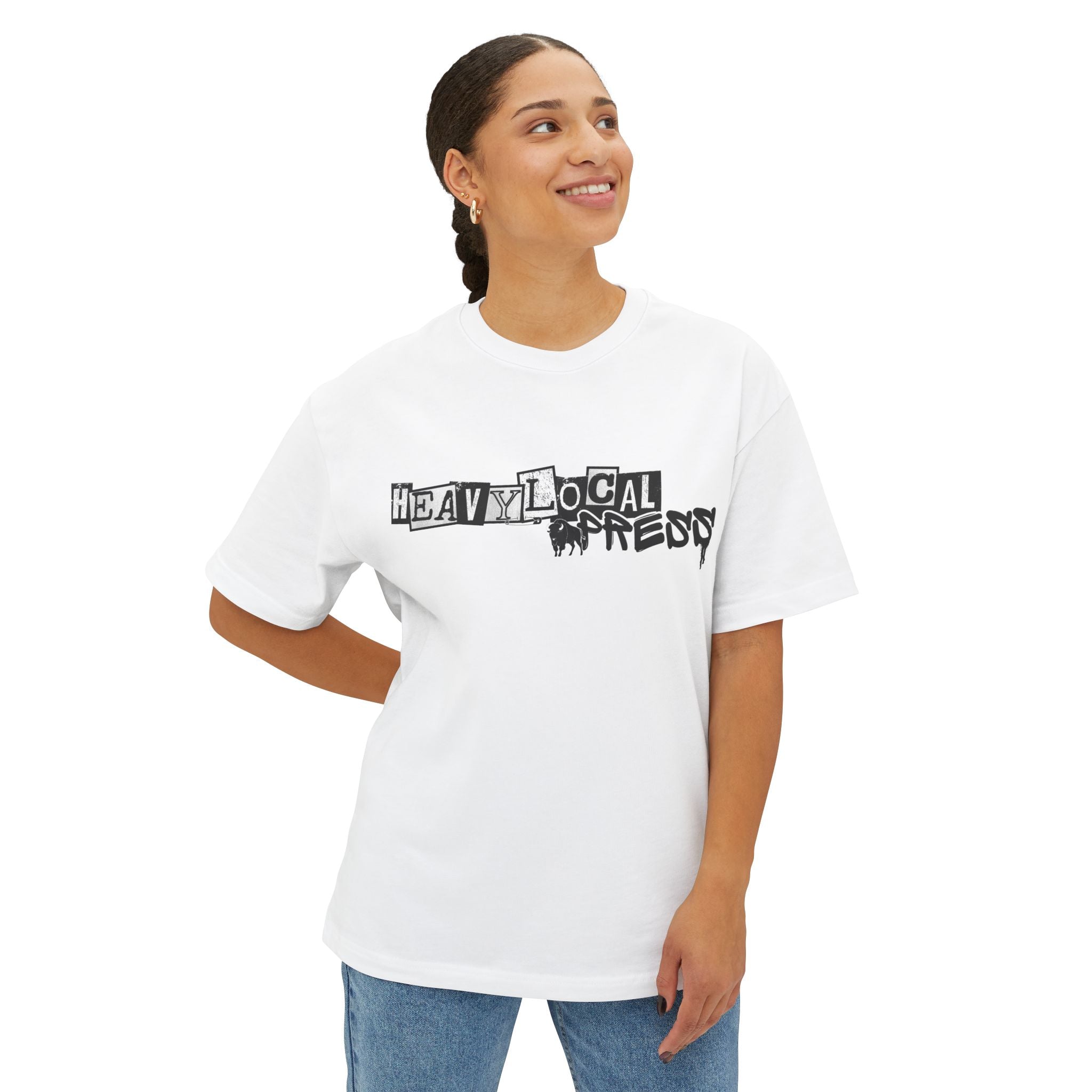 Heavy Local Threads Graphic Tee — Oversized Boxy Band Shirt