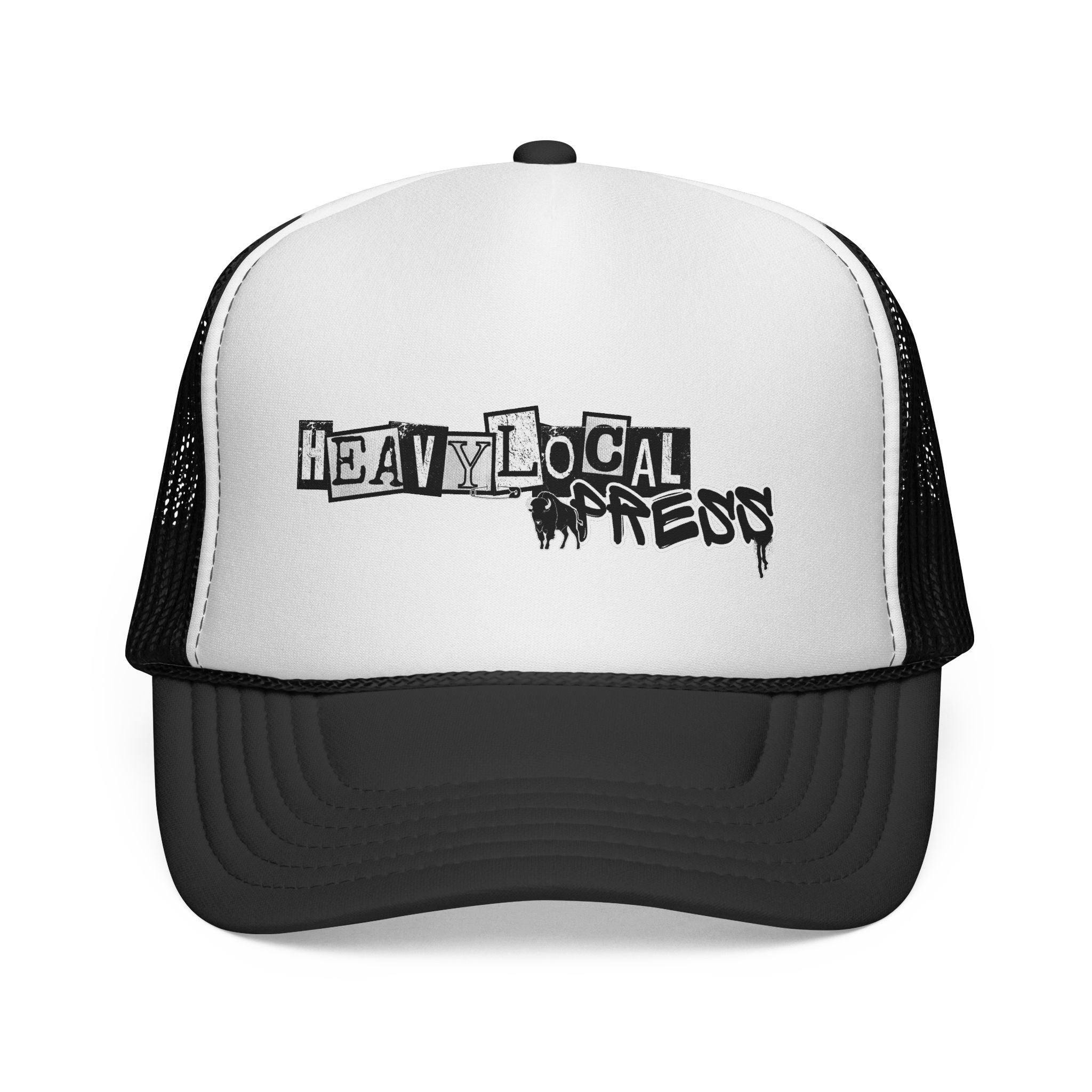 Trucker Cap — “Heavy Local” Distressed Logo Mesh Hat