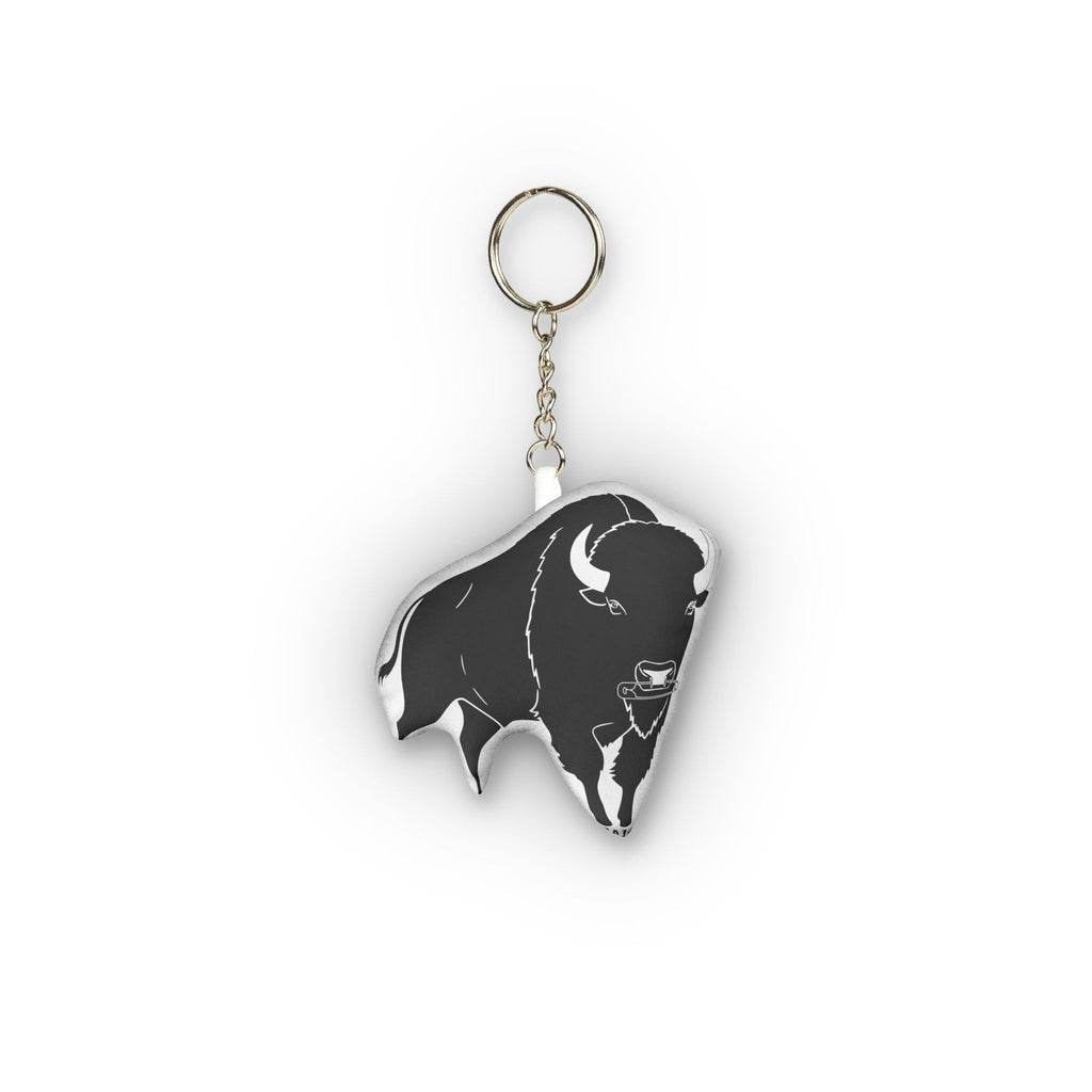 Mini Plush Keychain — Custom Shape Buffalo Design