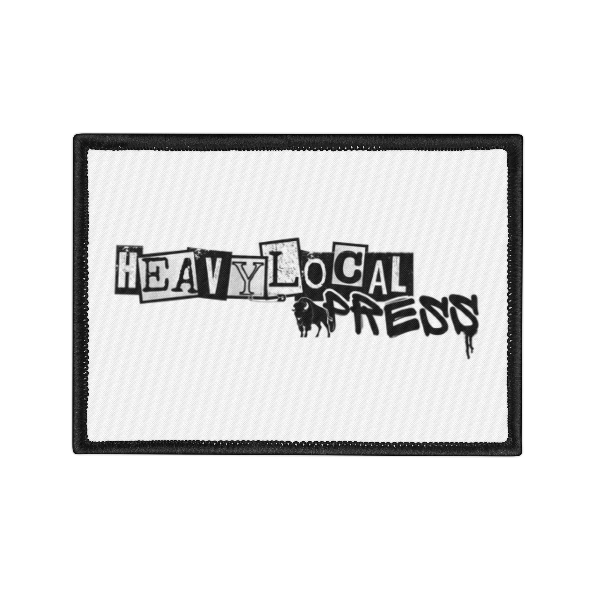 Heavy Local Whimsy Iron-On Patch — Distressed Text Band Jacket Patch