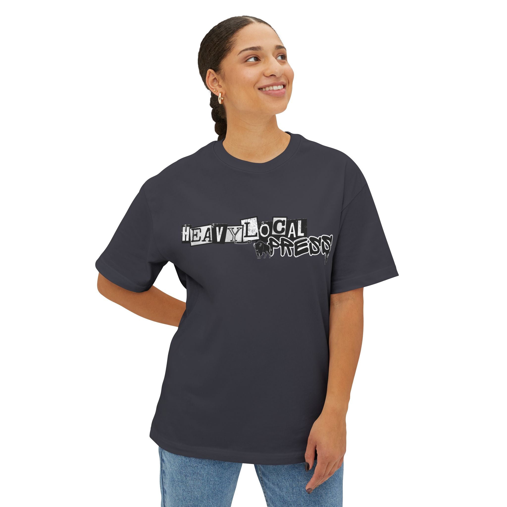 Heavy Local Threads Graphic Tee — Oversized Boxy Band Shirt