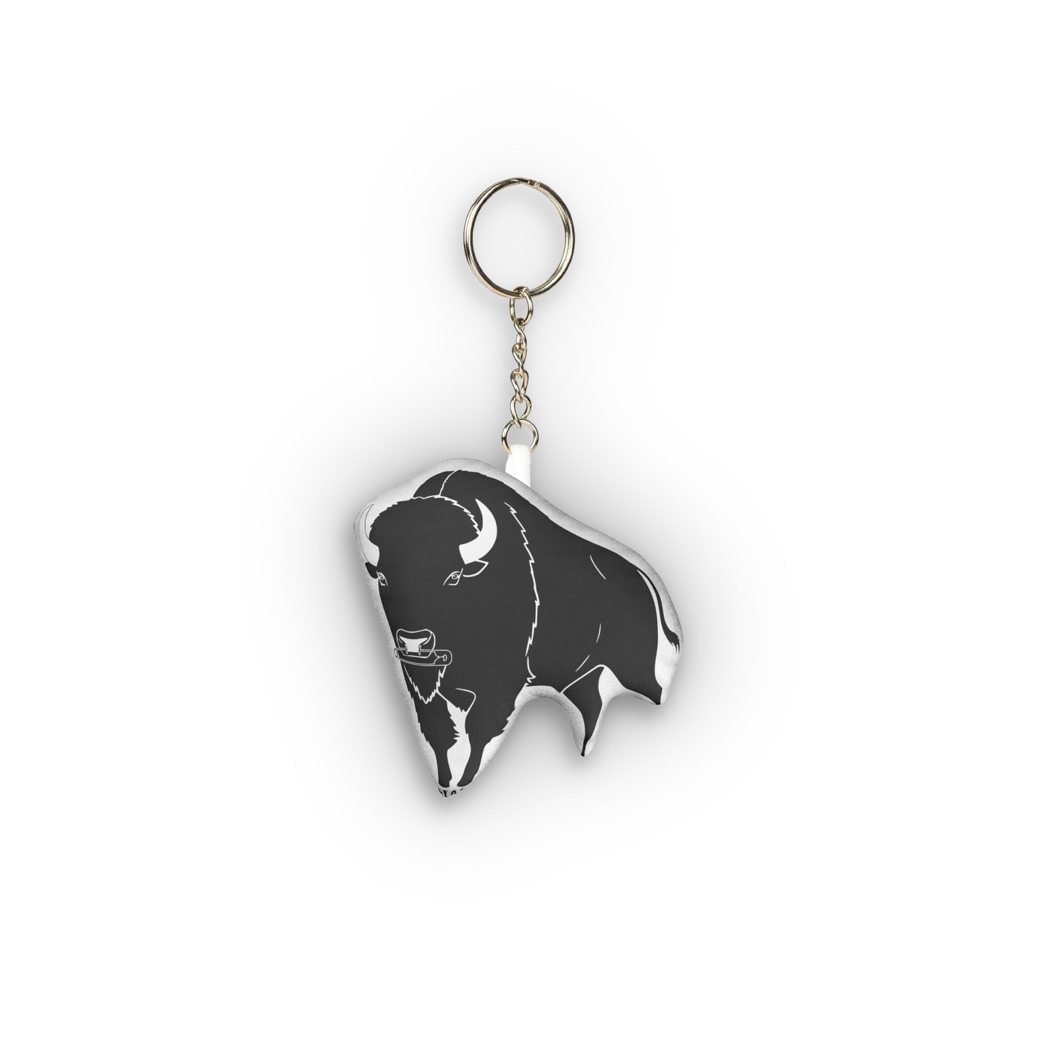 Mini Plush Keychain — Custom Shape Buffalo Design
