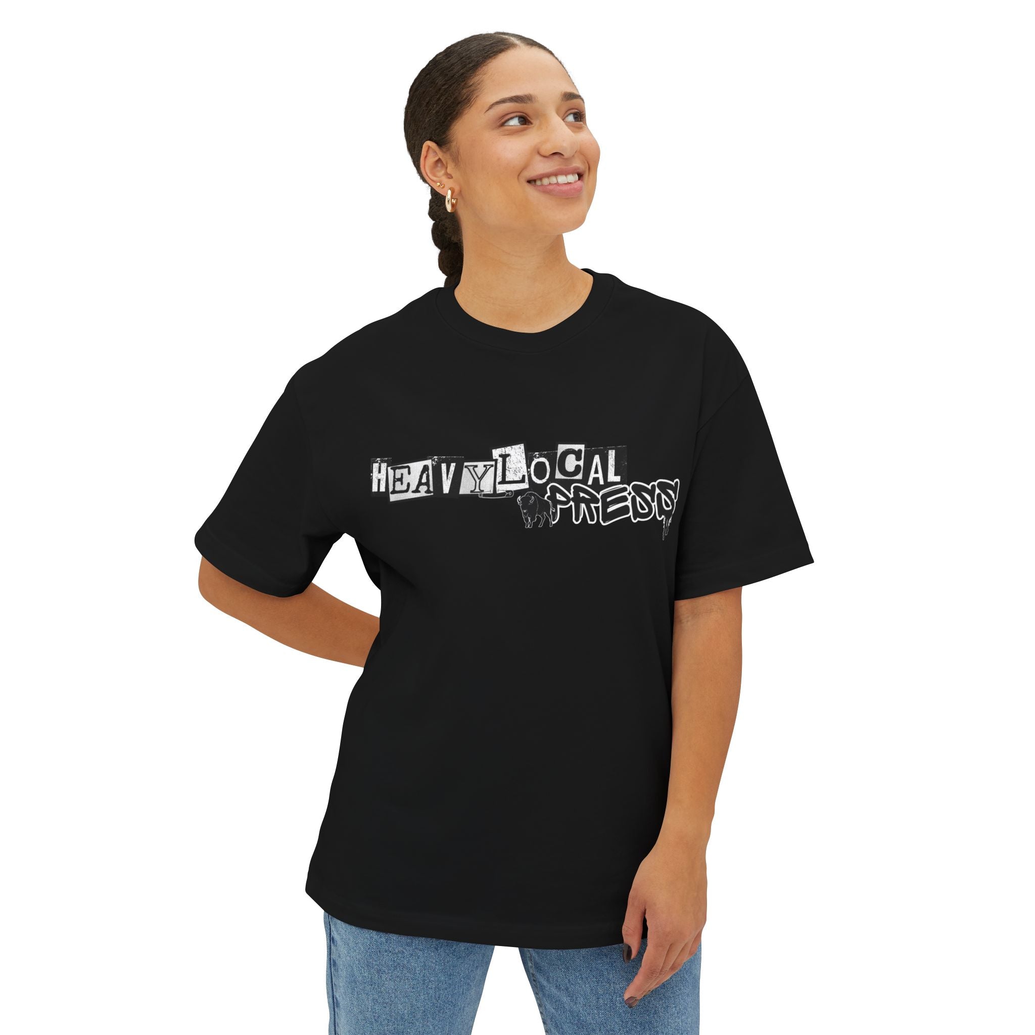 Heavy Local Threads Graphic Tee — Oversized Boxy Band Shirt