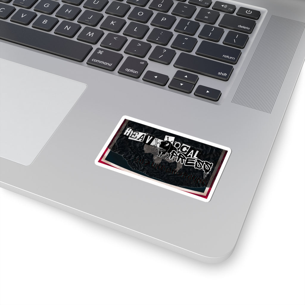 Heavy Local Press Sticker — Grunge Band Logo Kiss-Cut Sticker