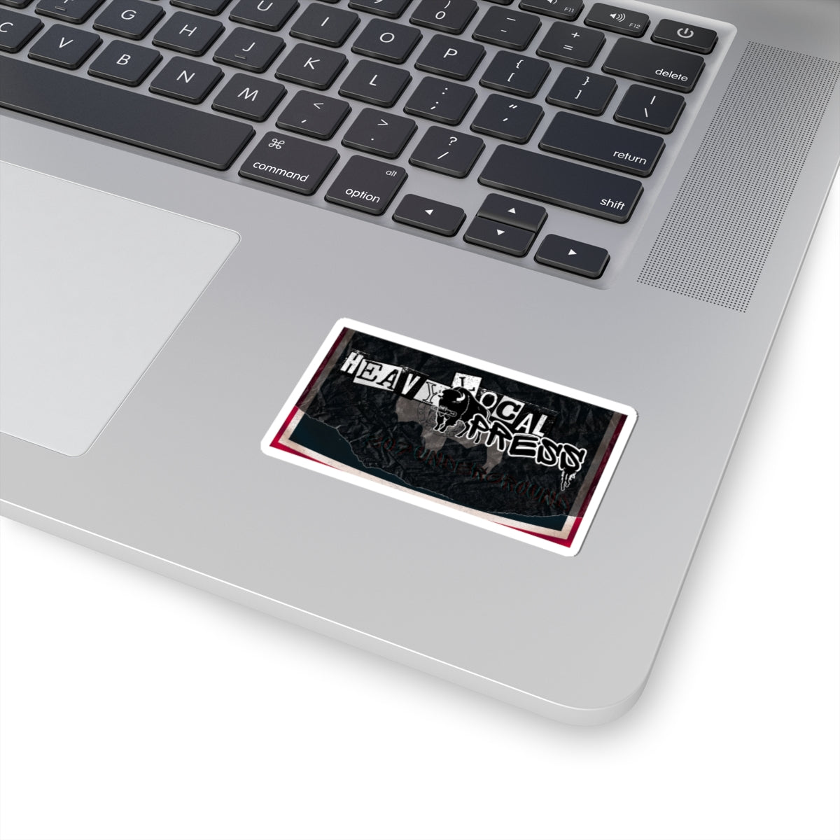Heavy Local Press Sticker — Grunge Band Logo Kiss-Cut Sticker
