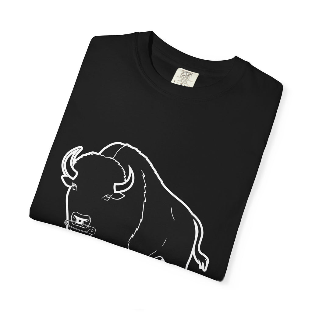 Buffalo Graphic T-Shirt — "Heavy Local Press" Vintage Farmhouse Tee