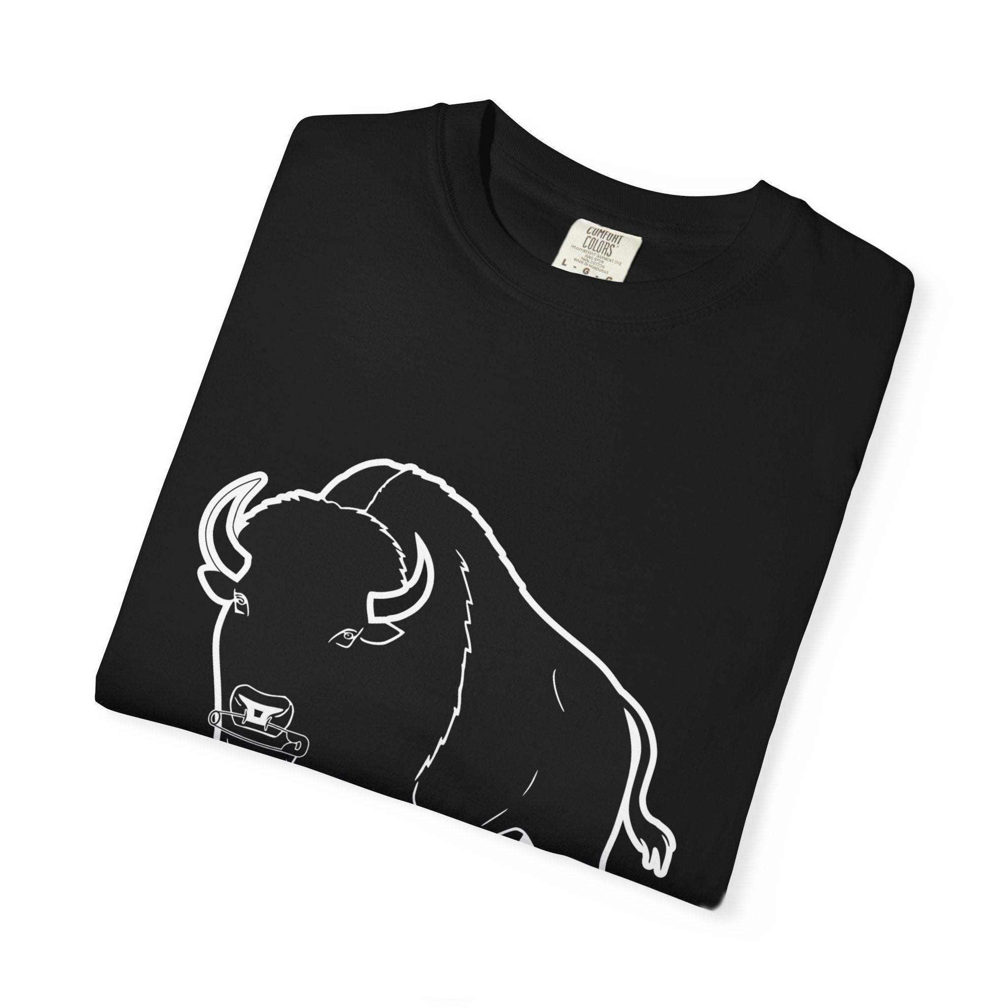 Buffalo Graphic T-Shirt — "Heavy Local Press" Vintage Farmhouse Tee